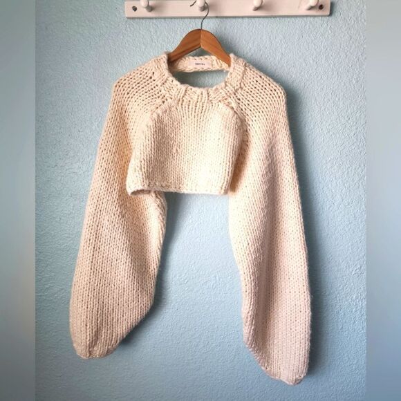 TODAYFUL crop sweater pullover coastal NWOT - Picture 1 of 7